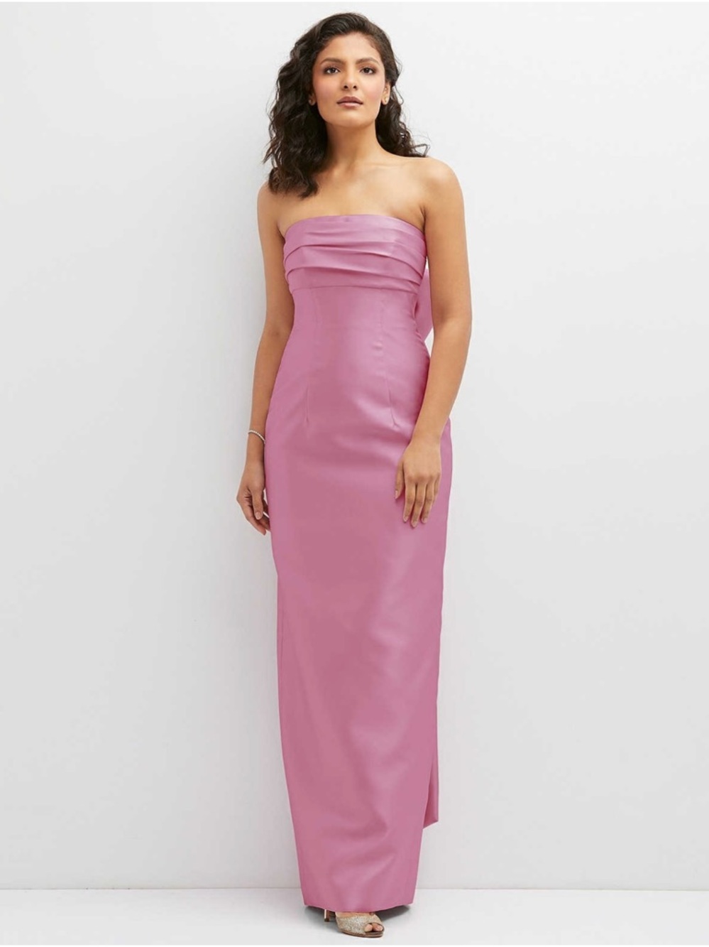 ALFRED SUNG PORTER · Strapless Dress in Powder Pink